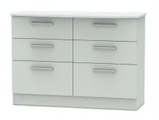 Welcome Welcome Knightsbridge Matt Grey 6 Drawer Midi Chest of Drawers (Assembled)