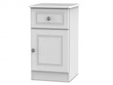 Welcome Welcome Pembroke White Ash 1 Drawer Bedside Table (Assembled)