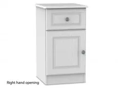 Welcome Pembroke White Ash 1 Drawer Bedside Table (Assembled)